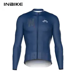 INBIKE Man Cycling Jersey Long Sleeved Bicycle Biking Clothing Mountain MTB Top Shirts Road Bike Jersey for Men with Rear Pocket