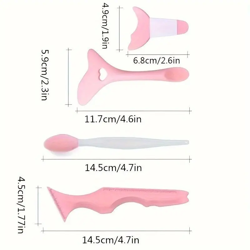 3 uds pestañas y cejas de belleza, tipos de piel delineador de ojos juego de plantillas herramientas para una ayuda perfecta para delineador de ojos para todos los silicones multifuncionales