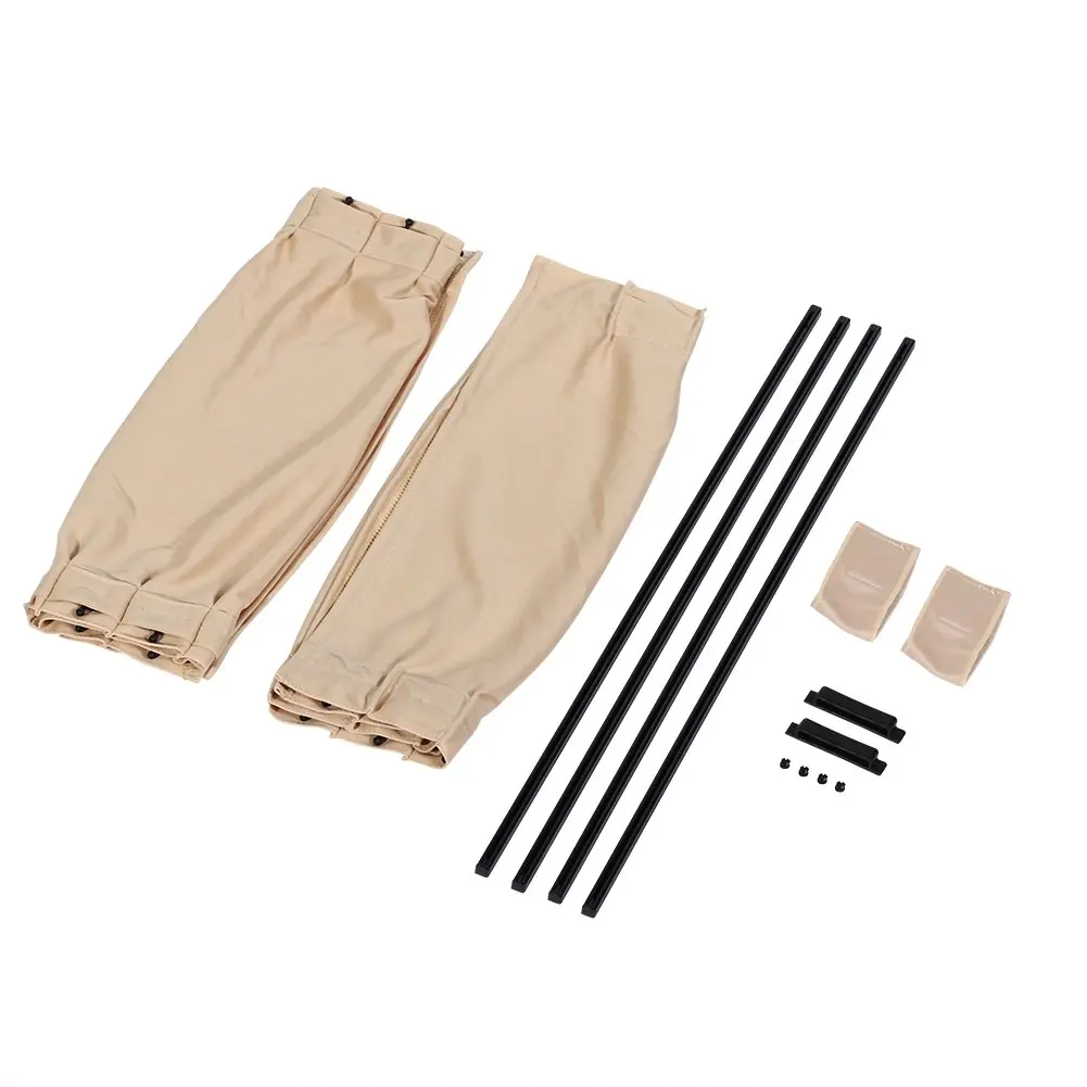 

Beige Adjustable Car Side Window Sunshade Set With Rods And Clips For Sedans SUVs