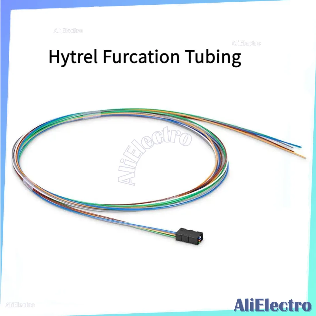 6 Fibers Color-coded Fan-out Kit, 1.2M (3.94ft) Tubing Length Build Up 250μm Fiber To 900μm Hytrel Furcation Tubing