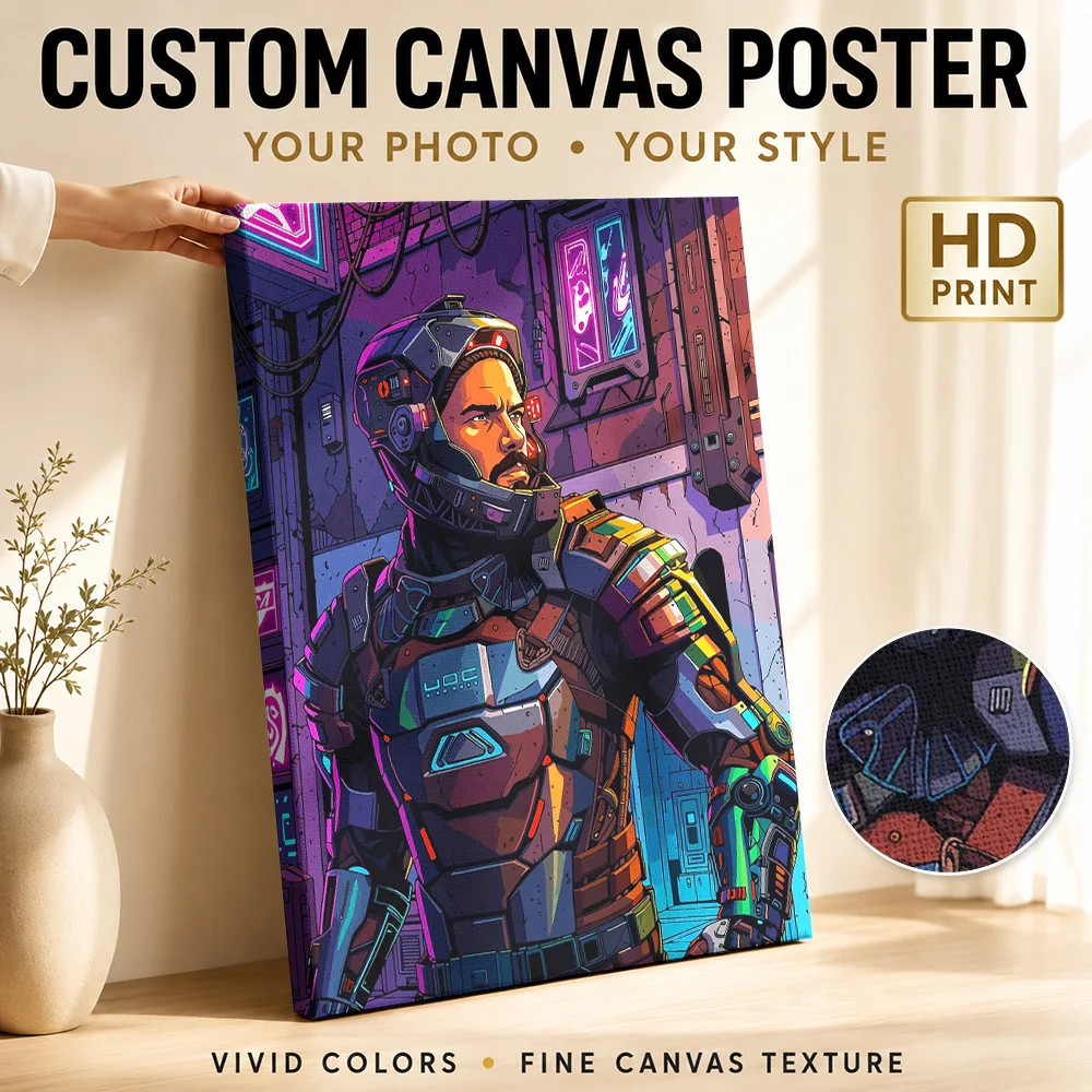 The Callisto Protocol Framed Canvas Print Poster Custom Photo Gaming Anime Wall Art for Teen Bedroom Decor Gift for Collectors