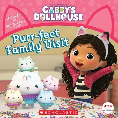 Children's Fiction Book: Gabby's Dollhouse: Purr-Fect Family Visit (8X8) # 5), Board Book, for Ages 4-8