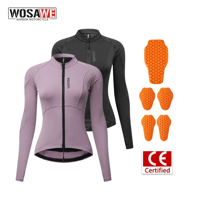 

WOSAWE Women Motorcycle Jacket Summer Rider Body Armor CE Certified Jacket Sport Protective Gear Shirt Motorcyclist Clothing