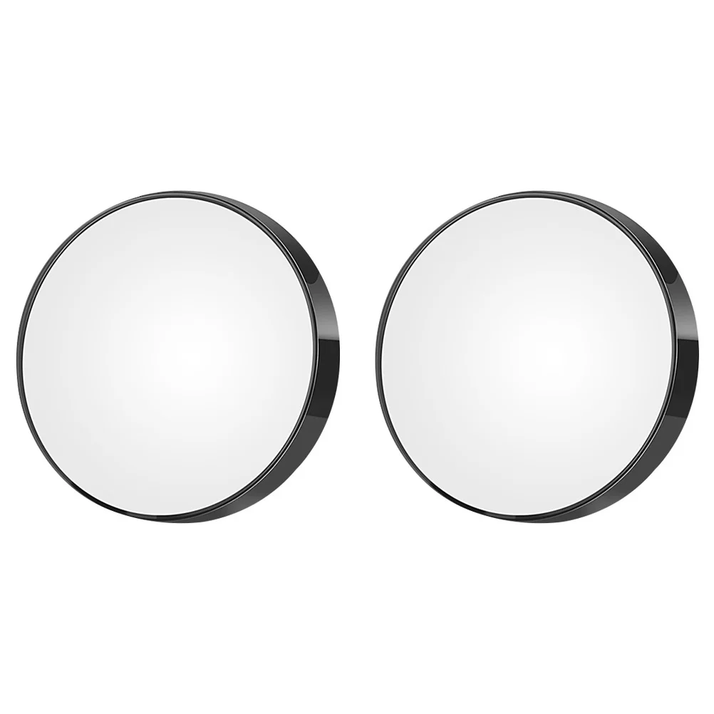 2Pcs Round Compact Makeup Mirror 10x Magnifying Glass 8.8cm Bathroom Tool Portable Suction Cups Compact Makeup Mirror
