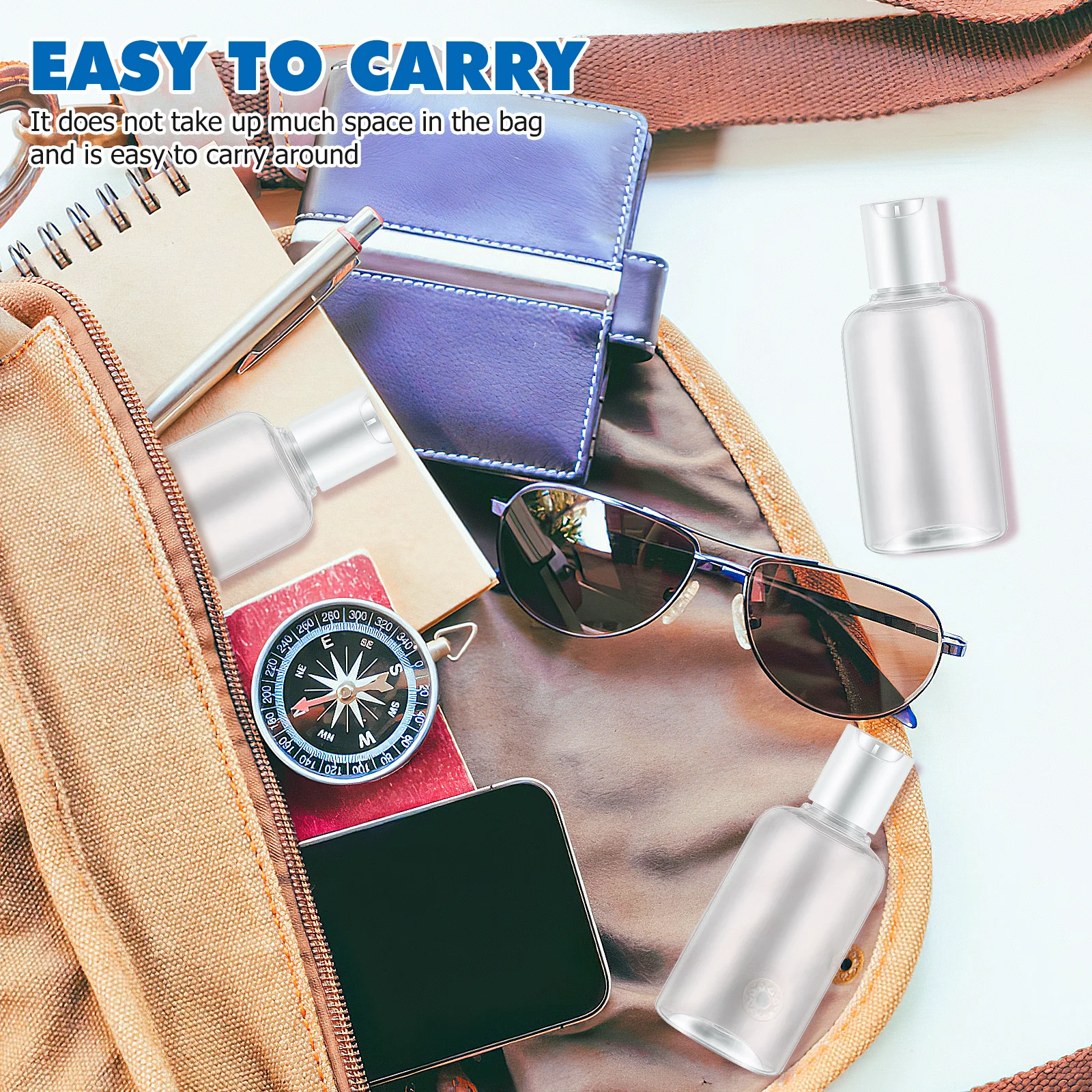 12 قطعة 75 مللي زجاجات السفر القابلة لإعادة الملء للشامبو غسول كريم الصحافة موزع الحاويات المحمولة تخزين أدوات الزينة للخارجية