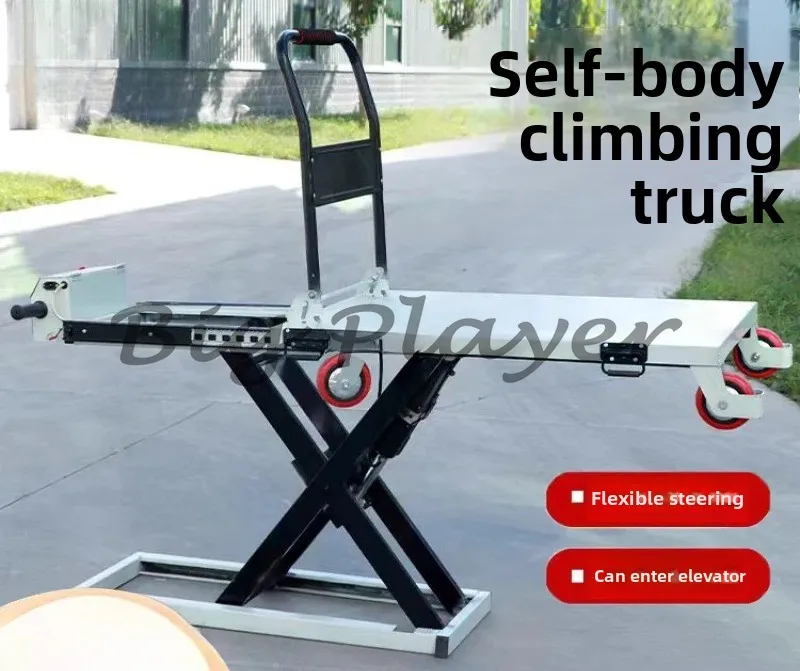 Plataforma autoescalada, carrinho de motorista, levantamento hidráulico elétrico, transporte portátil a bordo, tesoura, mesa móvel tr