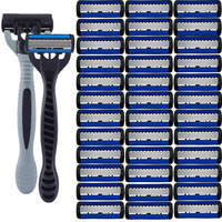 6-layer stainless steel shaver, men's classic shaver blade, detachable and reusable shaver