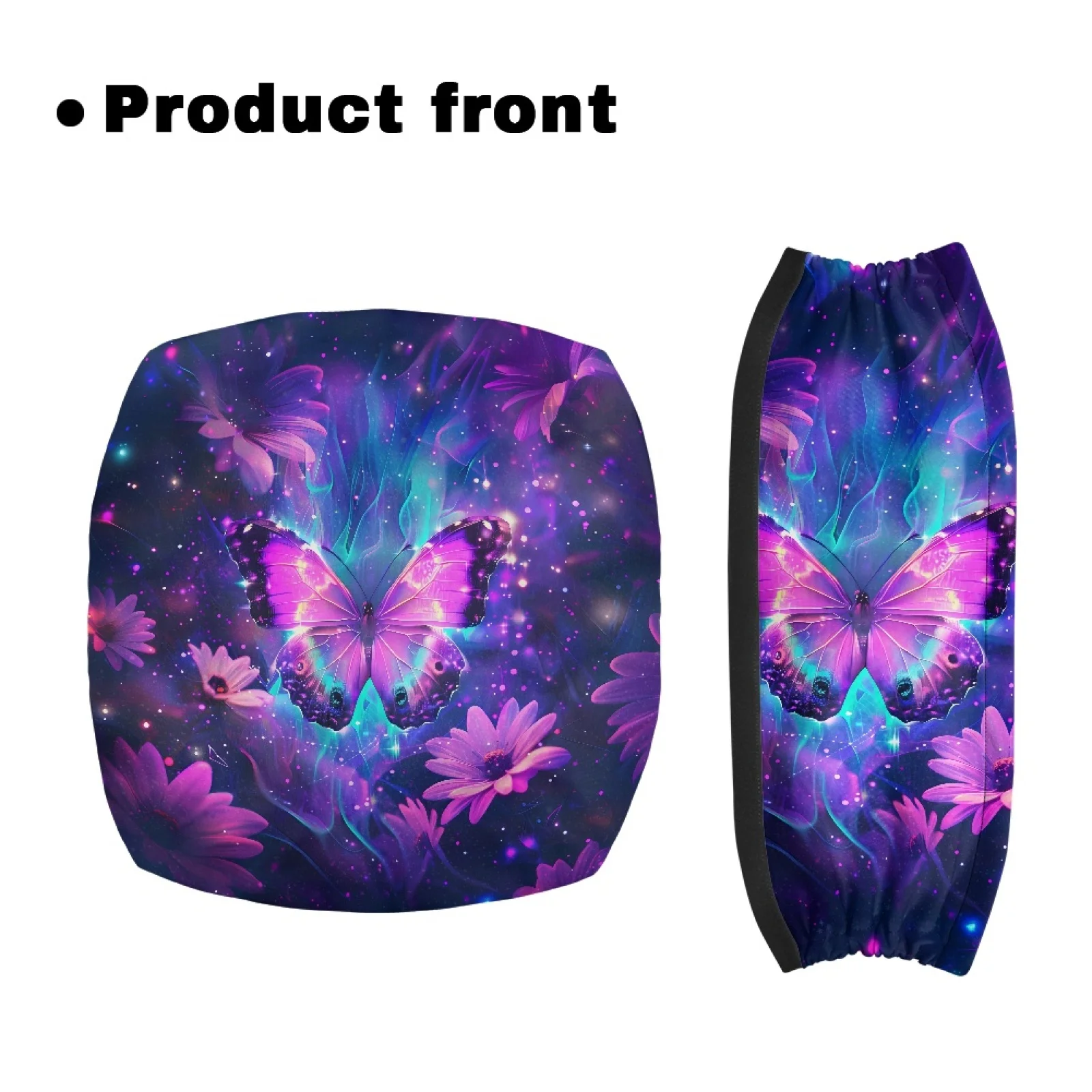 Coloranimal Galaxy Butterfly 2 Pcs Seat & Backrest Cover Set, Rollator Walker Seat Cover for Indoor Neighborhoods Senior Ladies