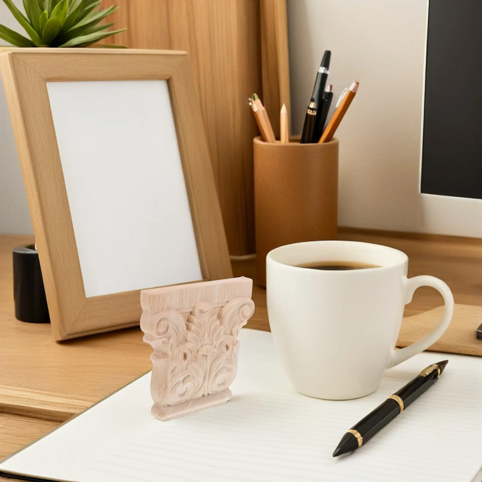 

2Pcs Handcarved European Corbels Solid Wood Wall Brackets for Shelves Decorative Cabinet Supports Club Interior