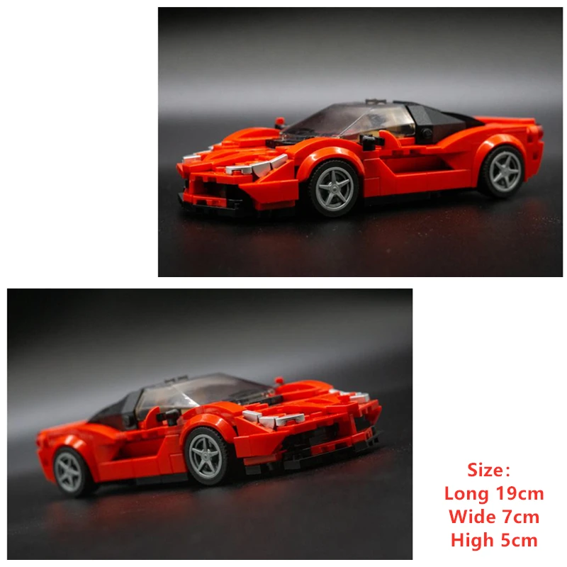 Buildings Blocks MOC 93967 High-Tech Ferraried Laferraried Supercar Model DIY Children Educational Toys for Kid Birthday Gift