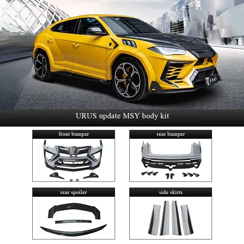Carbon Fiber MSY Style Wide Body Kit for Urus Body Kit Front Bumper Engine Cover Side Skirts Rear Spoiler