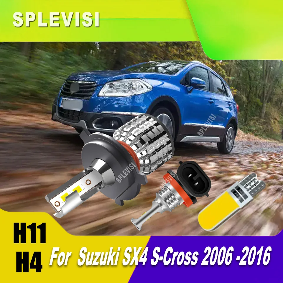 

LED White 6000K Hi/Low Beam Headlight Fog Light Bulbs-offer excellent brightness For Suzuki SX4 S-Cross 2006-2013 2014 2015 2016