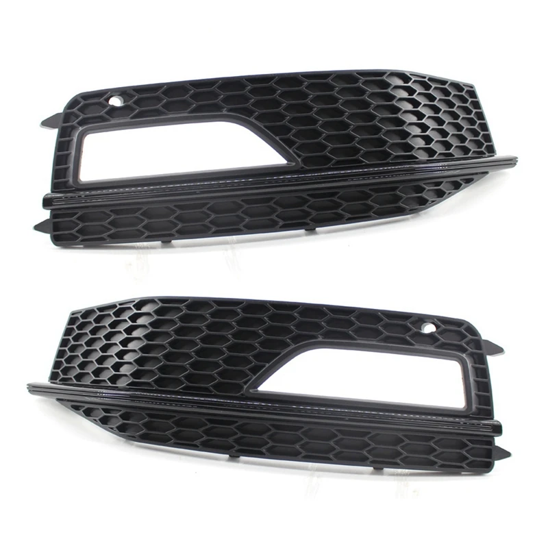 

X59A_Front Bumper Lower Fog Light Grill Grille for Audi A4 B9 S-Line S4