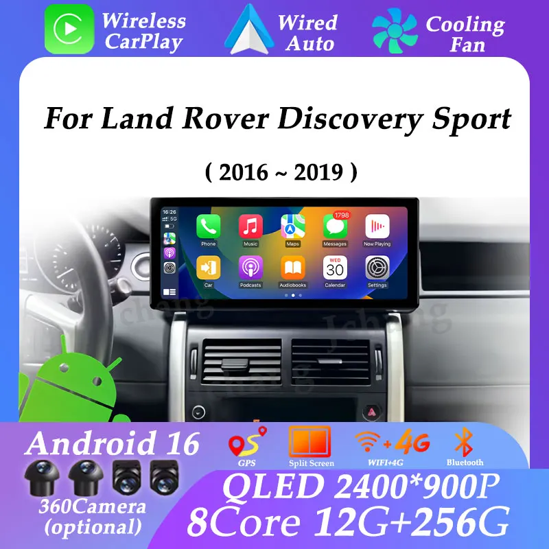 

Carplay Auto Multimedia Player For Land Rover Discovery Sport 2016 - 2019 Android 16 Split Screen GPS Navi Head Unit DSP BT WIFI