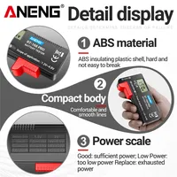 ANENG Digital Universal Battery Tester BT-168 PRO Capacity Checkered  load analyzer Battery Tester 9V/AAA/ AA Button Cell Tester