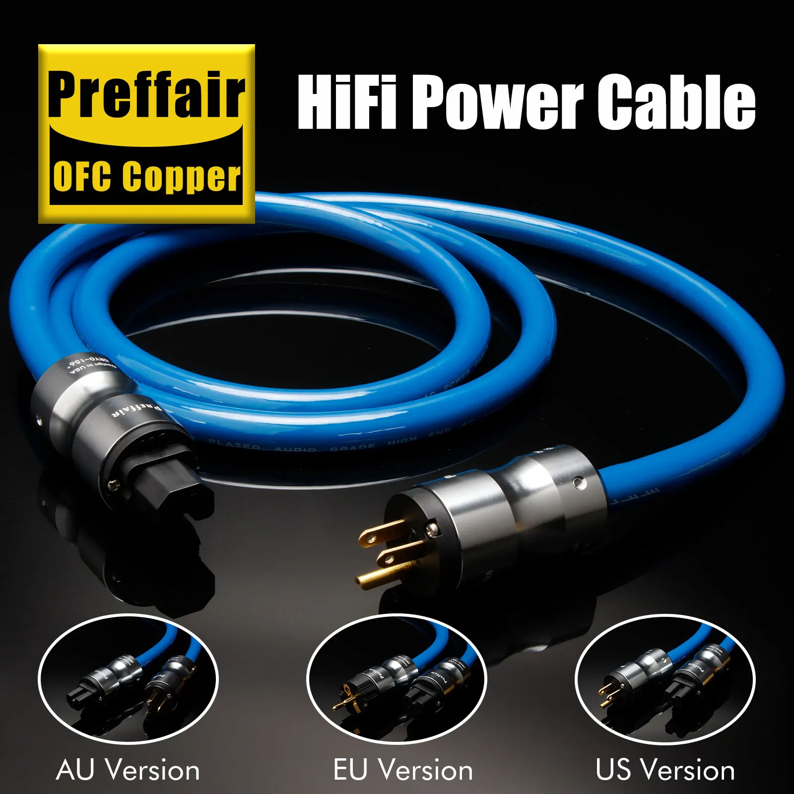 

Высококачественный кабель питания с защитой от электромагнитных помех, посеребренный, версия для ЕС, сетевой кабель питания с позолоченным штекером и проводом.