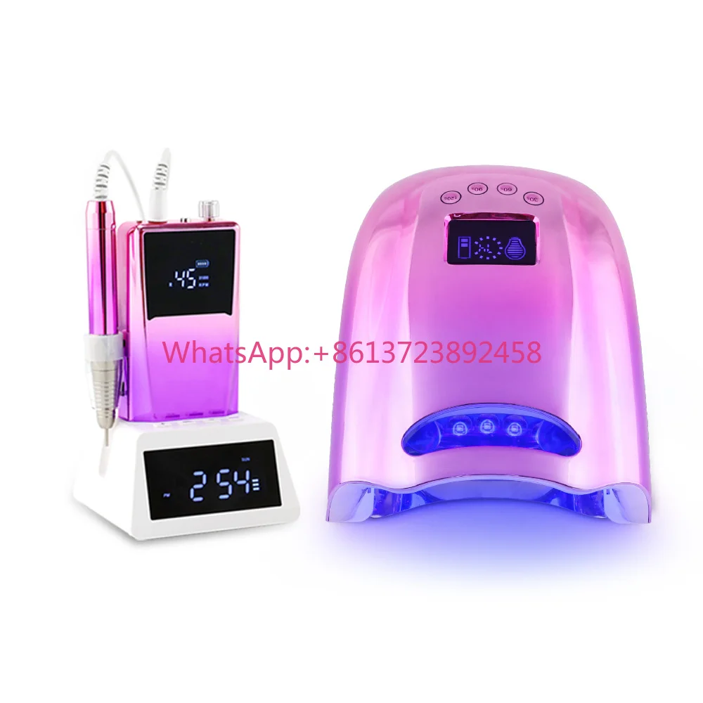 Misbeauty  Powerful Pro Cure 128 Watts Nail Lamp Brand Sun Nail Set Kit With Uv Lamp and Drill
