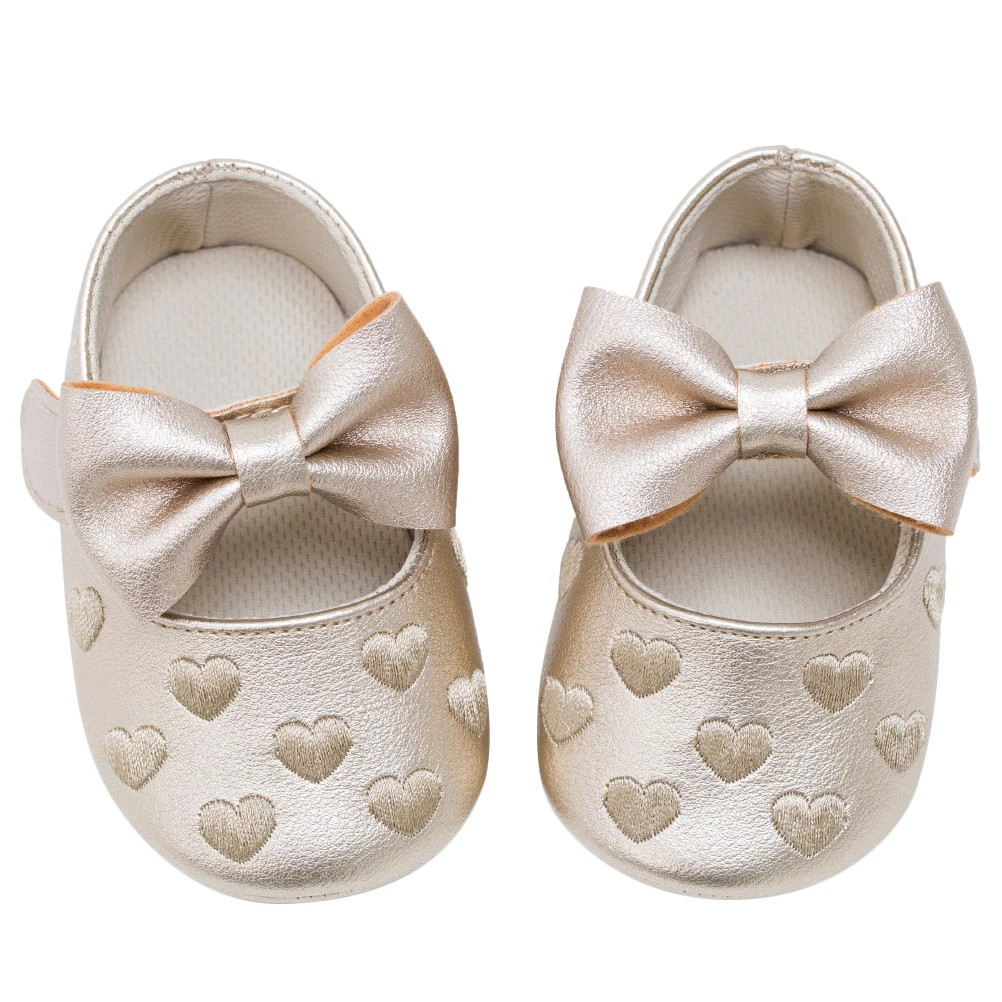 

Heart Pattern Embroidered Baby Shoes Adorable Infant Prewalker Comfortable Durable Use Smooth Floor Carpet Stroller Baby Girl