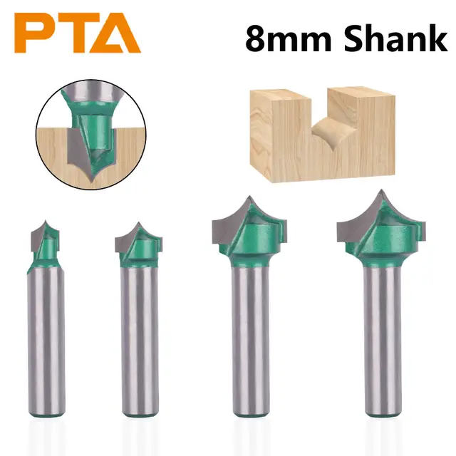PTA 8MM Shank Carving Bit Router Bit Woodworking Milling Cutter For