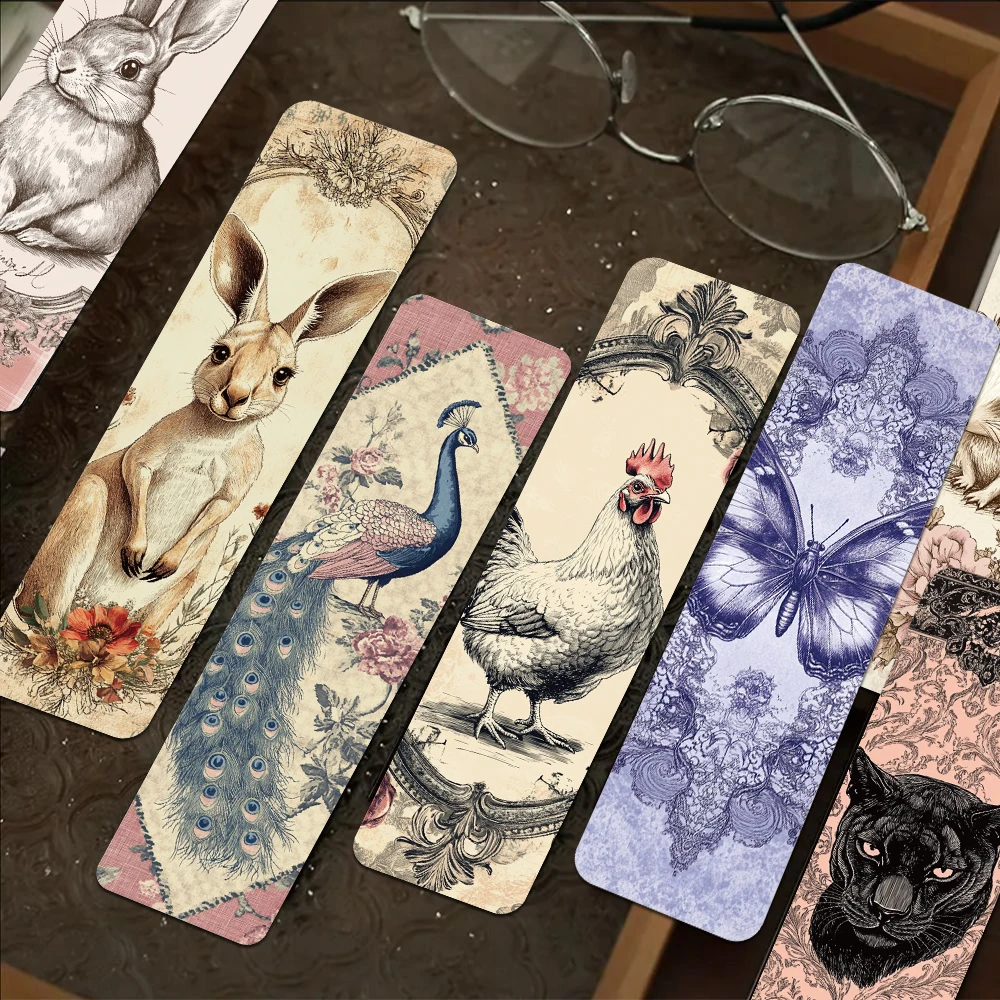 30 قطعة الإشارات المرجعية للحيوانات الكلاسيكية خمر صفحات القراءة الكتب المسمى لوازم ثابتة DIY بها بنفسك المرجعية الجمالية هدايا الطلاب