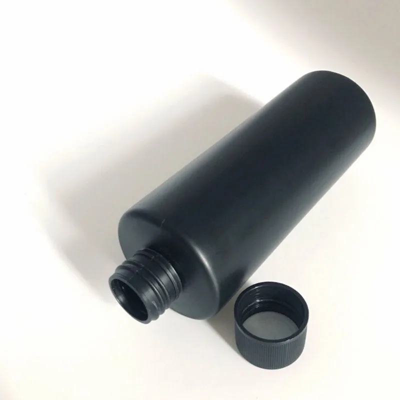 10 szt. Przenośne butelki z tworzywa HDPE, czarne, z możliwością wyciskania, na klej UV, o pojemności 30 ml - 1000 ml, puste, światłoodporne pojemniki podróżne na pigmenty, tusze i farby.