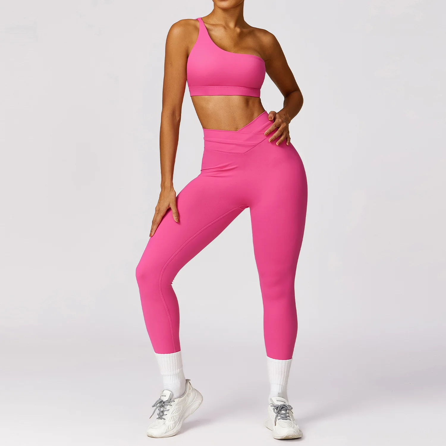 2PCS Yoga Set Workout Outfits for Women Tracksuits Gym Clothing Sport Bra High Waist Shorts Leggings Sets Fitness Long Sleeve