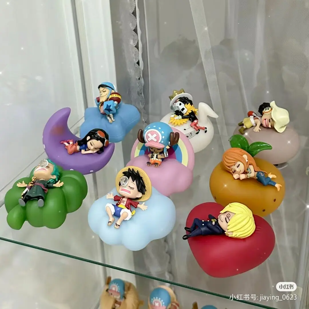 One Piece Anime Blind Box Night Light Series Luffy Zoro Nami Sanji Chopper Figures Sweet Dream Led Mystery Box Toy Ornament Gift