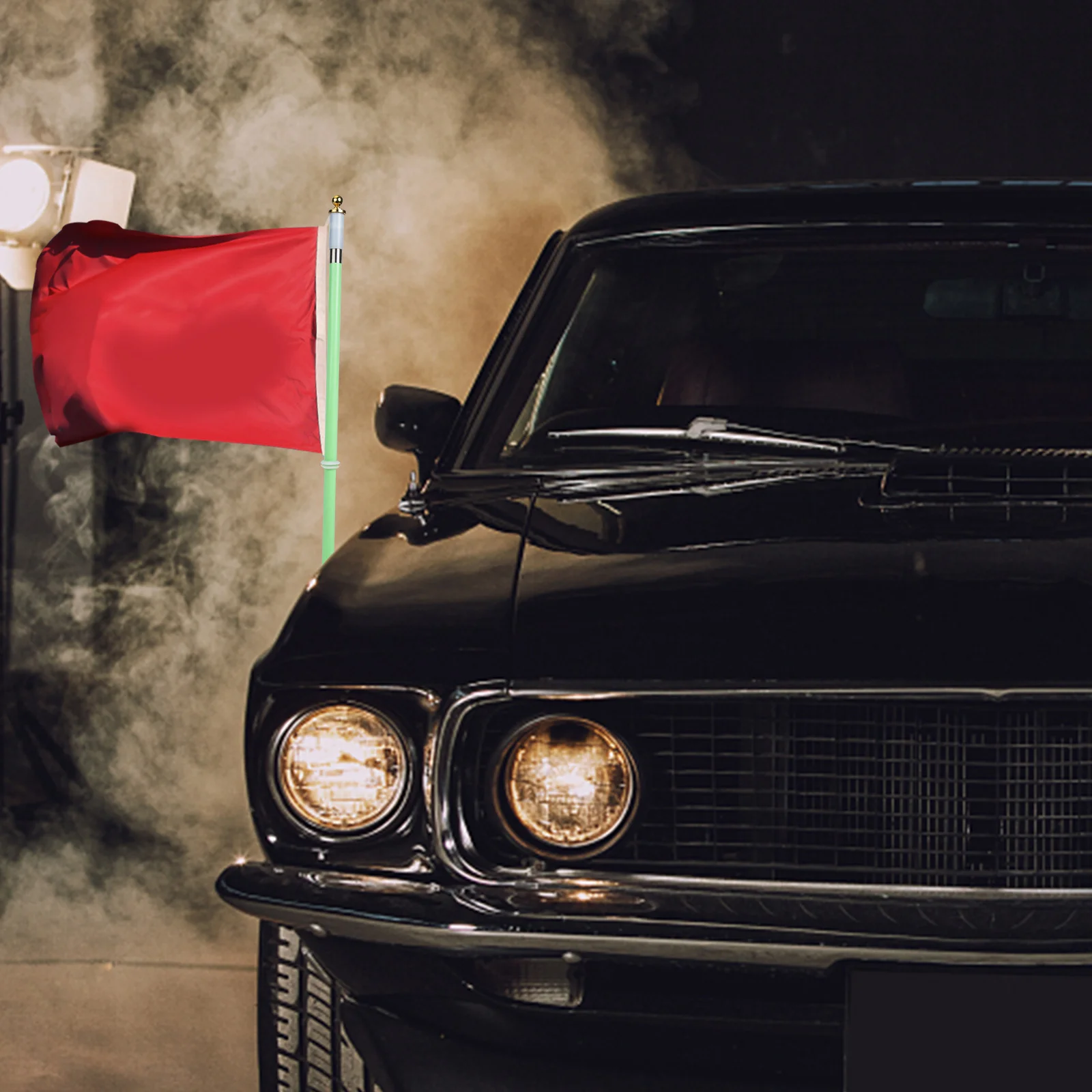 

1pc Car Flagpole Compact Vehicle Flagpole Strong Suction Cup For Outdoor Travel Decorative Use Removable Flag Pole Vehicle