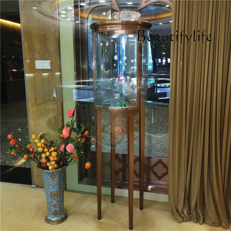 

Jewelry Showcase round High Cabinet Jade Jade Display Cabinet