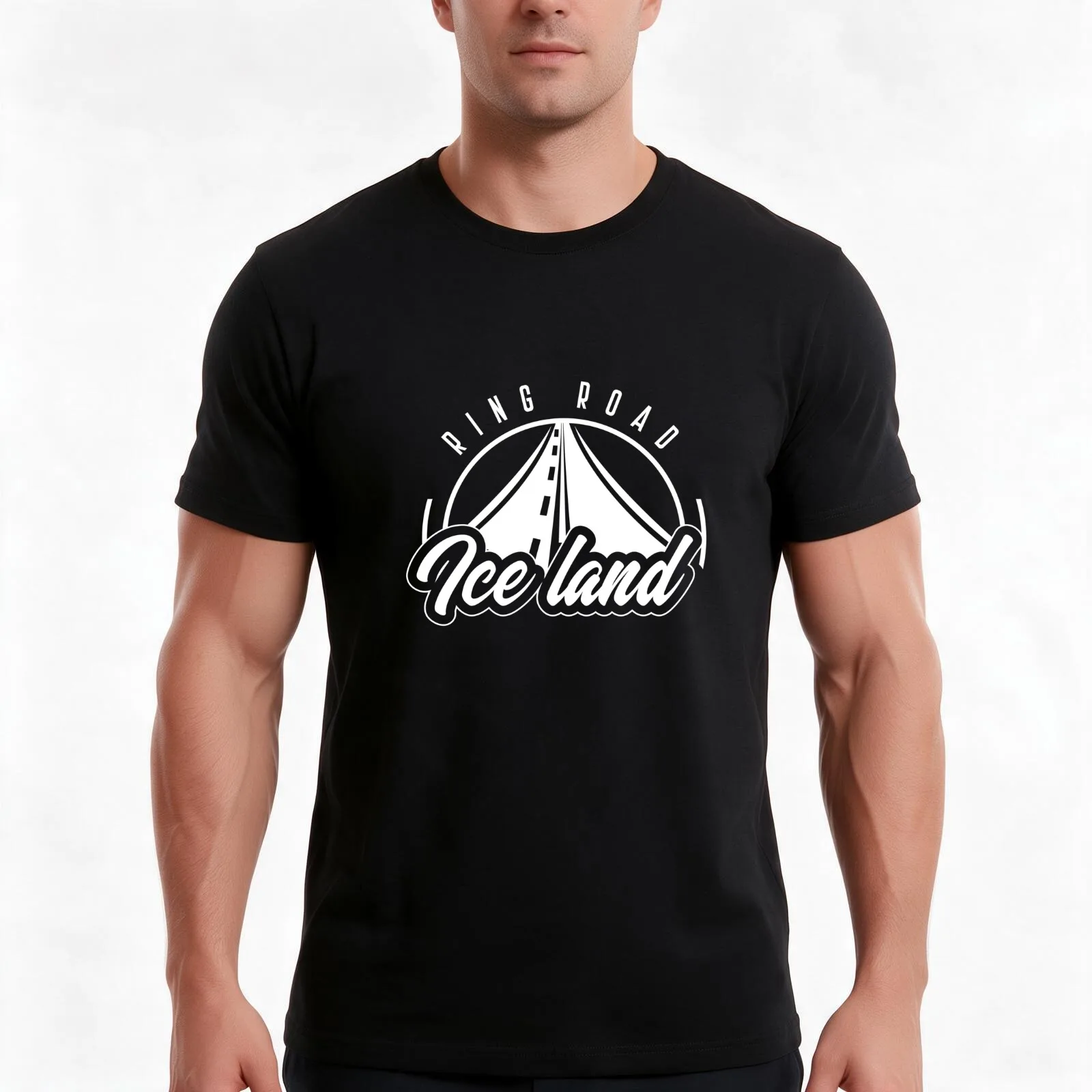 Vintage Rind Road Iceland Travel product, Traveling print T-Shirt, Summer Casual Cotton Tee, Oversized Streetwear Tops