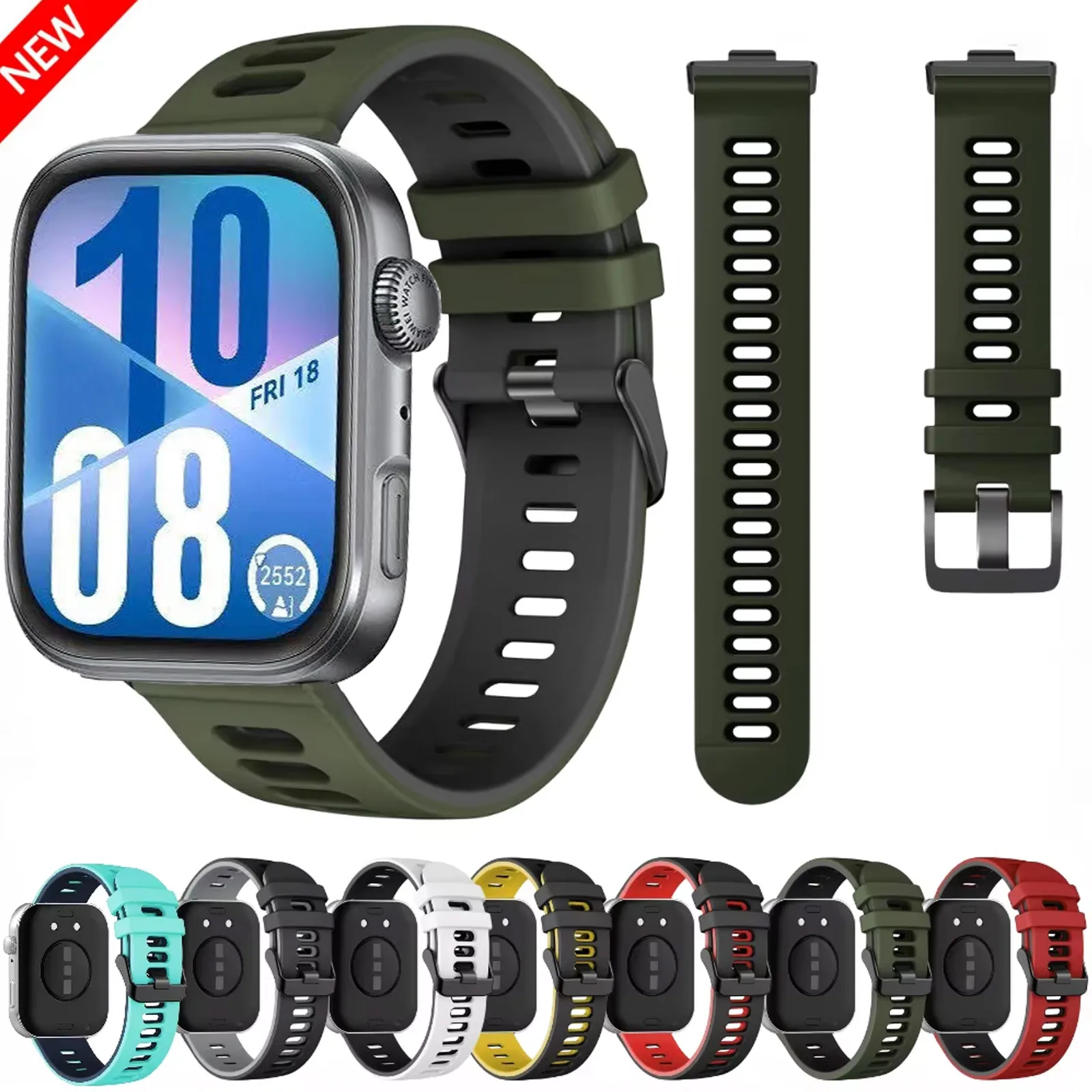 

Sport Silicone Strap for Huawei Watch Fit 3/Fit 4 Breathable Replaceable Wristband for Huawei Watch Fit 4 Pro Belt Accessories
