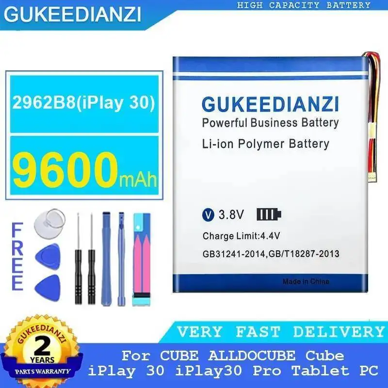 

For Cube Alldocube Iplay 30 Pro Iplay30 2962B8 9600Mah Laptop Battery Fast Charging