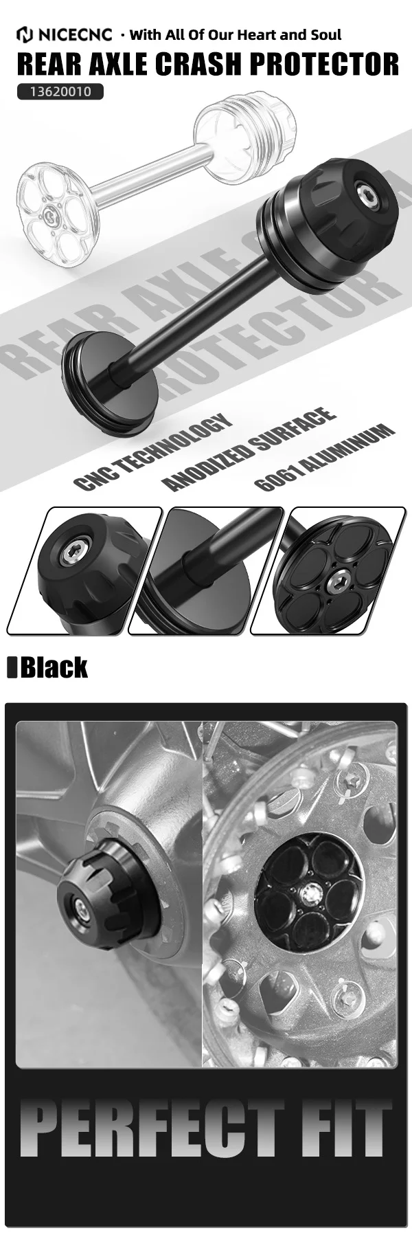 Für BMW R1250 GS 2019-2023 NICECNC Hinterachs-Gabelschutz Crash-Protektoren BMW R1250GS Adventure 2019-2024 2023 R1250GS R1250GSA – Detail 6