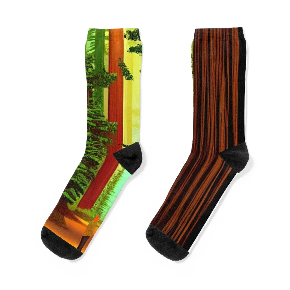 

Explore adventure wanderlust hiking camping road trip travel National Parks Redwoods Socks Non-slip Male Socks Women's
