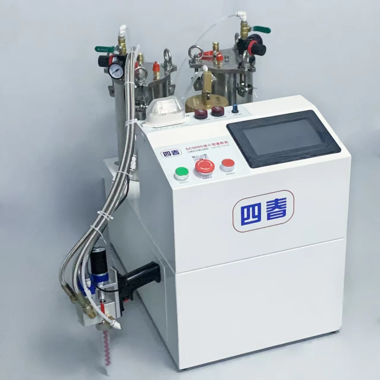 Máquina dispensadora de pegamento de precisión portátil TLF para plantas de fabricación industrial, incluye motor de rodamiento, caja de cambios PLC 1-Ye