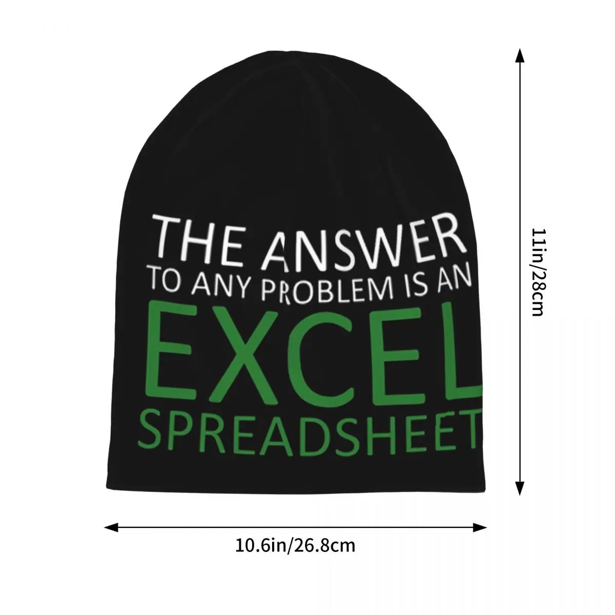 The Answer To Any Problem Is An Excel Spreadsheet Warm Knitted Cap Bonnet Hat Autumn Winter Outdoor Beanies Hats for Men Women