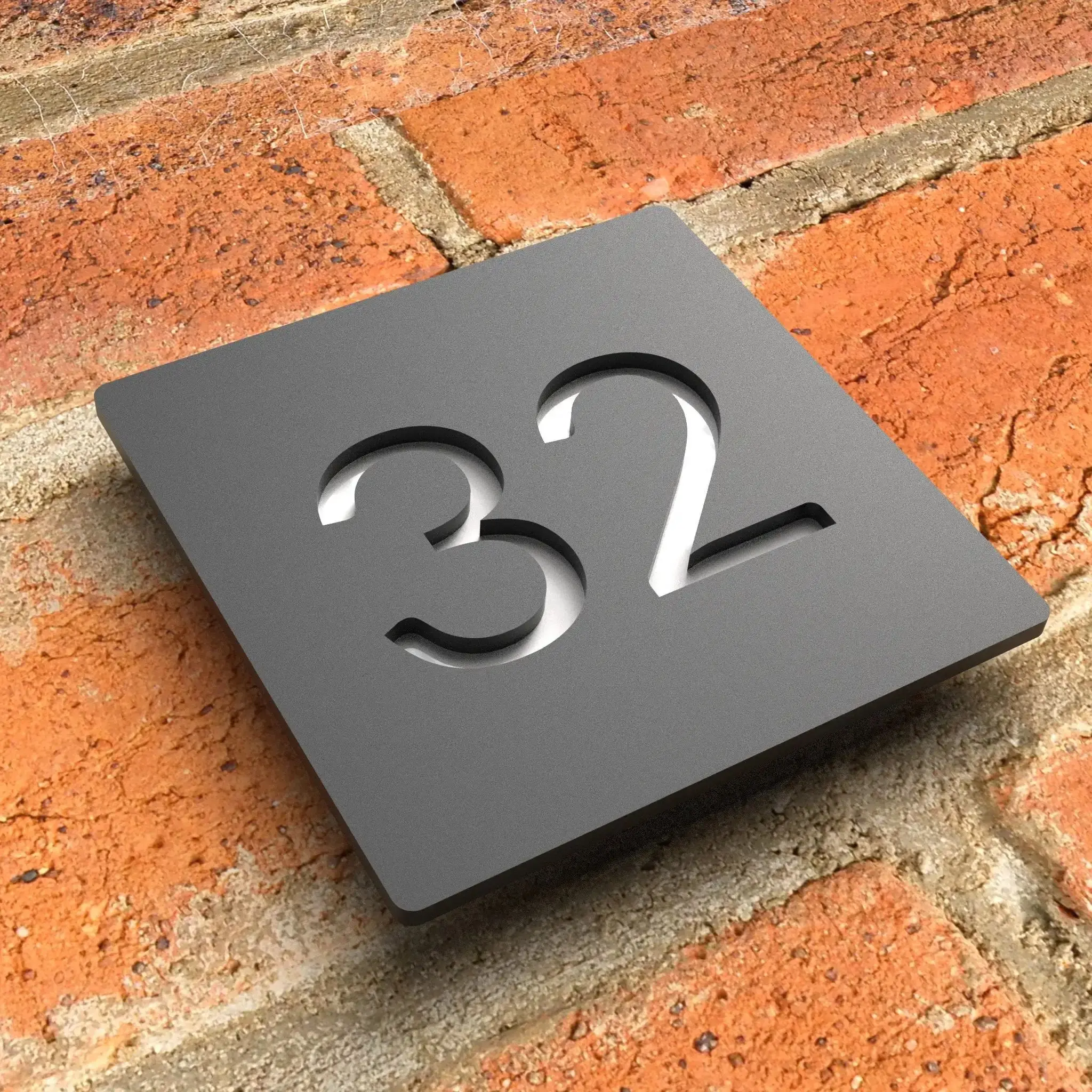 

Multiple Sizes Modern Anthracite Grey House Numbers Custom Matt Black Acrylic House Numbers Bespoke Address Sign Plaque