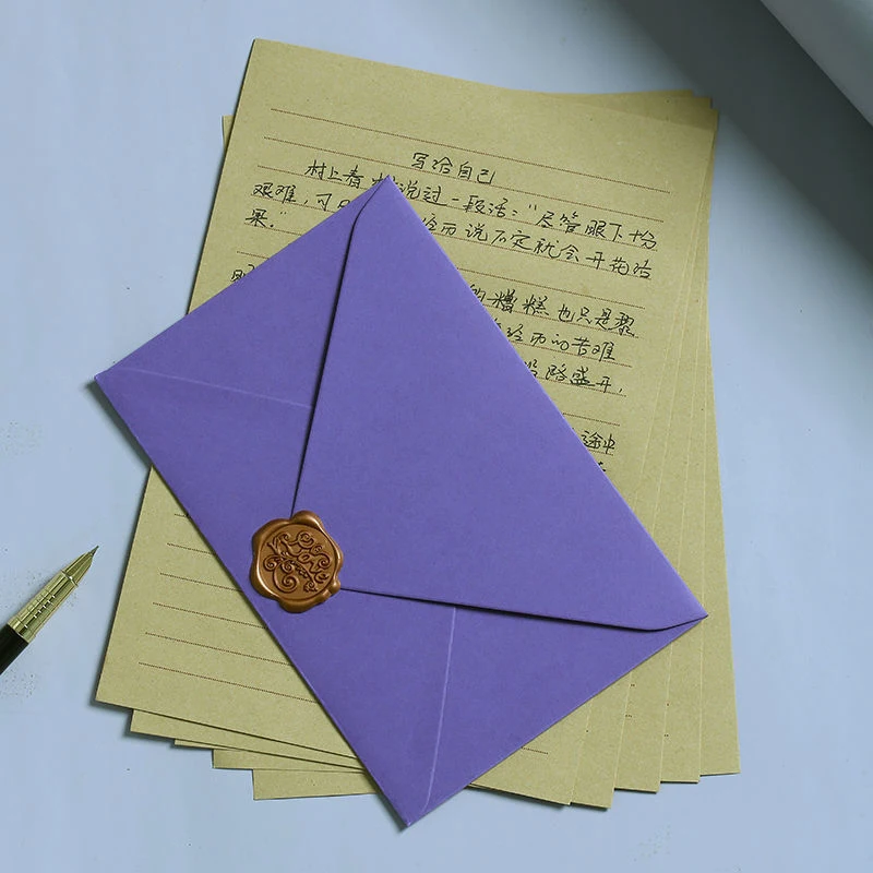 10pcs/lot Purple Envelope High-grade Small Business Supplies 250g Paper Envelopes for Wedding Invitations Stationery Postcards