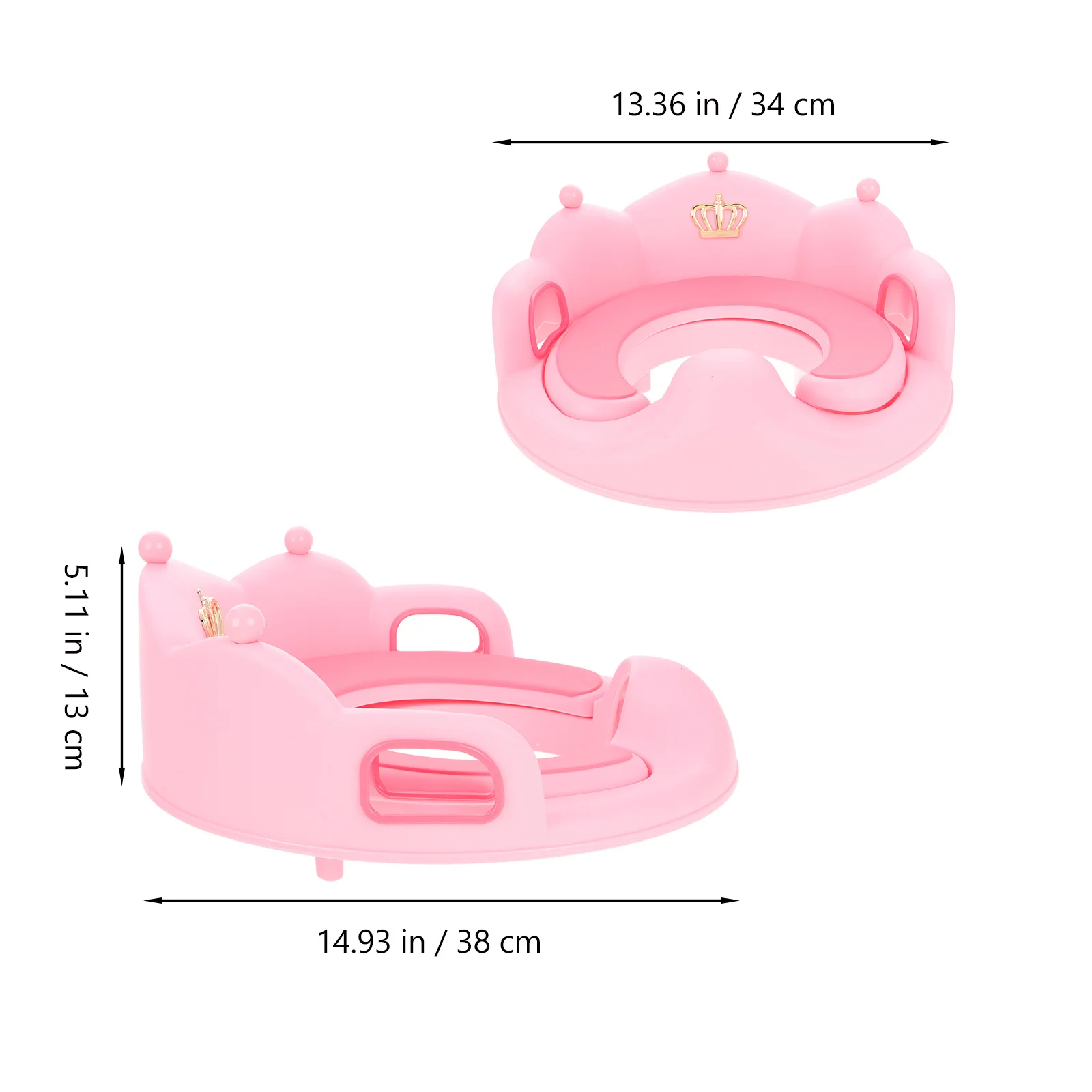 مقعد كبير لتدريب الأطفال على استخدام المرحاض باللون الوردي للأطفال الصغار، وسادة ناعمة قابلة للفصل، مقبض قوي، مسند ظهر، كرسي نونية للأولاد والبنات #6