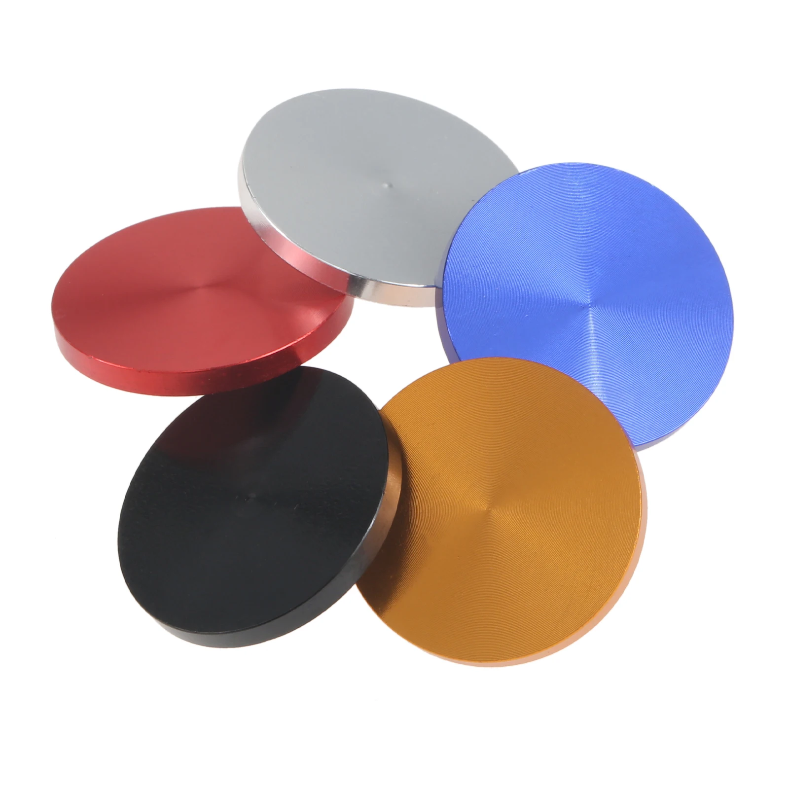 5pcs Aluminium Alloy Round Shaped Golf Ball Markers Mark Balls Position Golf Training Aids 20mm Red/Gold/Silver/Blue/Black