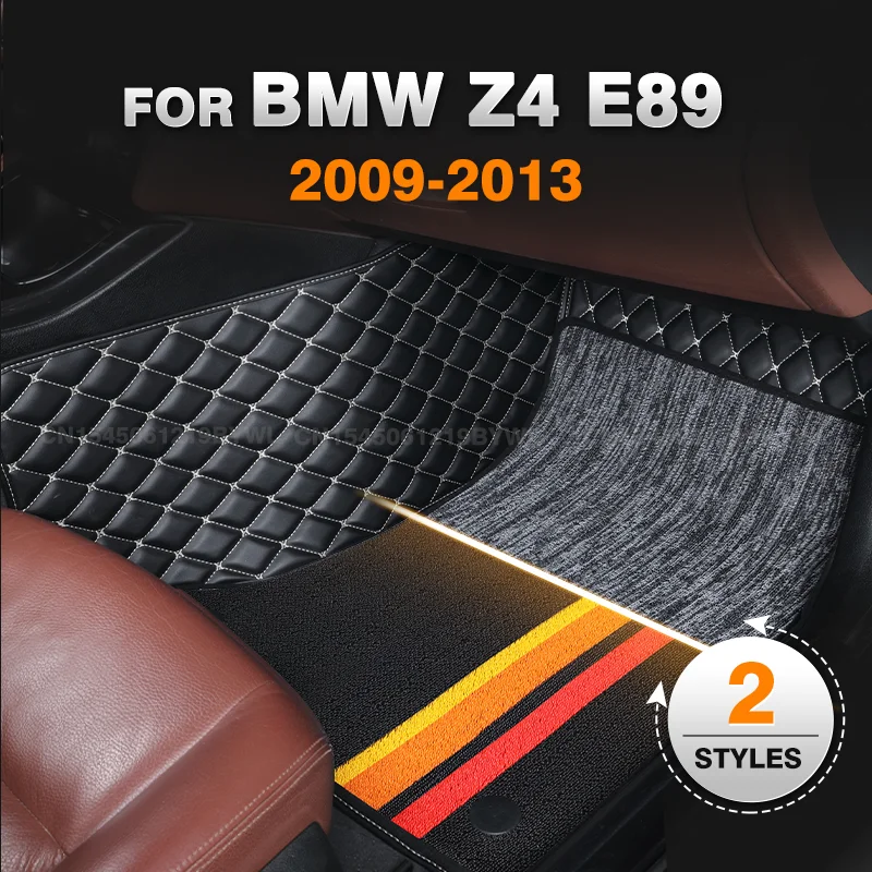 

For BMW Z4 E89 2009 2010 2011 2012 2013 Double Layer Car Floor Mats Custom Auto Foot Pads Automobile Carpet Accessories