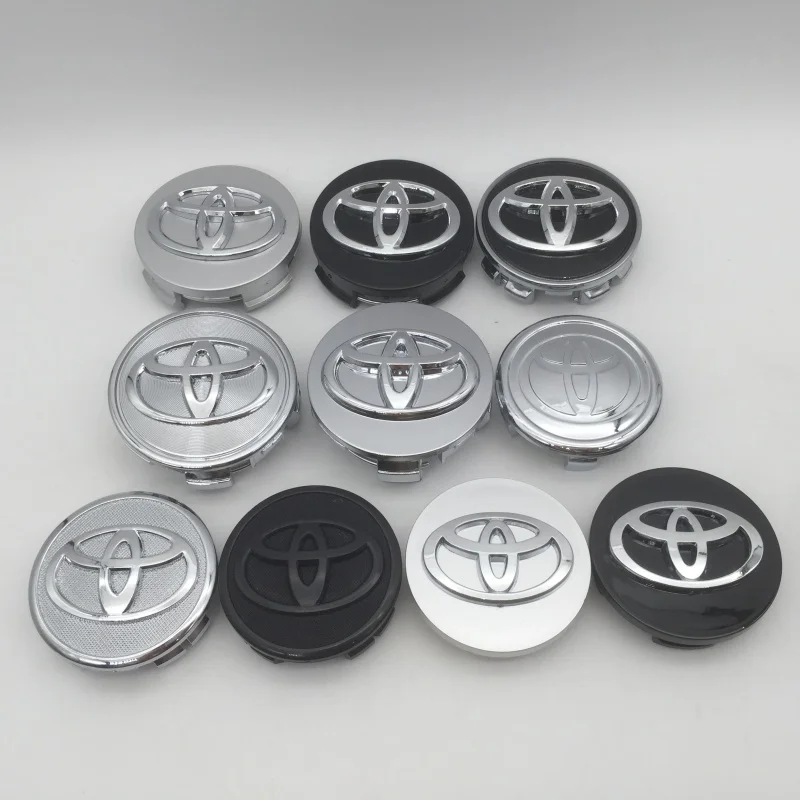 4pcs 3D 57mm 62mm For TOYOTA Car emblem Wheel hub Center Cap Badge covers sticker Decals Styling Auto accessories