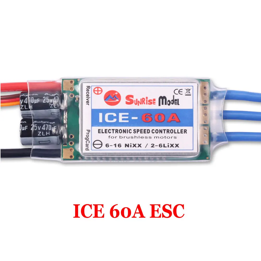 SunriseModel ICE 2-6S Helikopter Vliegtuig Borstelloze ESC met BEC Uitgang 18A 30A 40A 45A 60A 90A 100A 120A 150A voor RC Modellen DIY