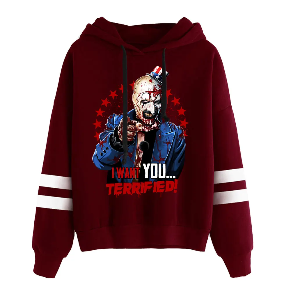 Terrifier Merch Horror Movie Bagless Sweatshirts Halloween Streetwear Unisex Fashion Funny Casual Hoodies