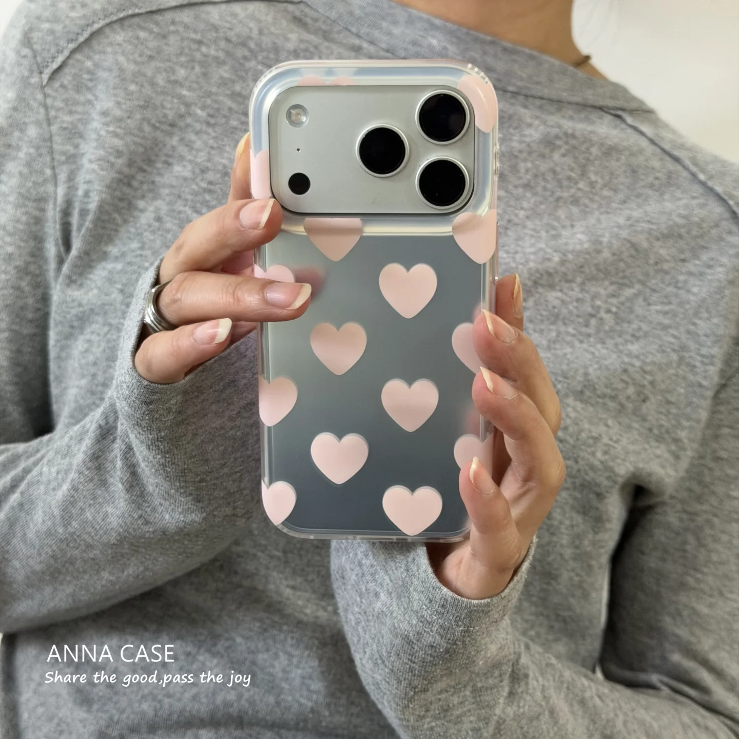 Korean Ins White & Pink Love H - Phone Cases Iphone 17 Pro Max review and price