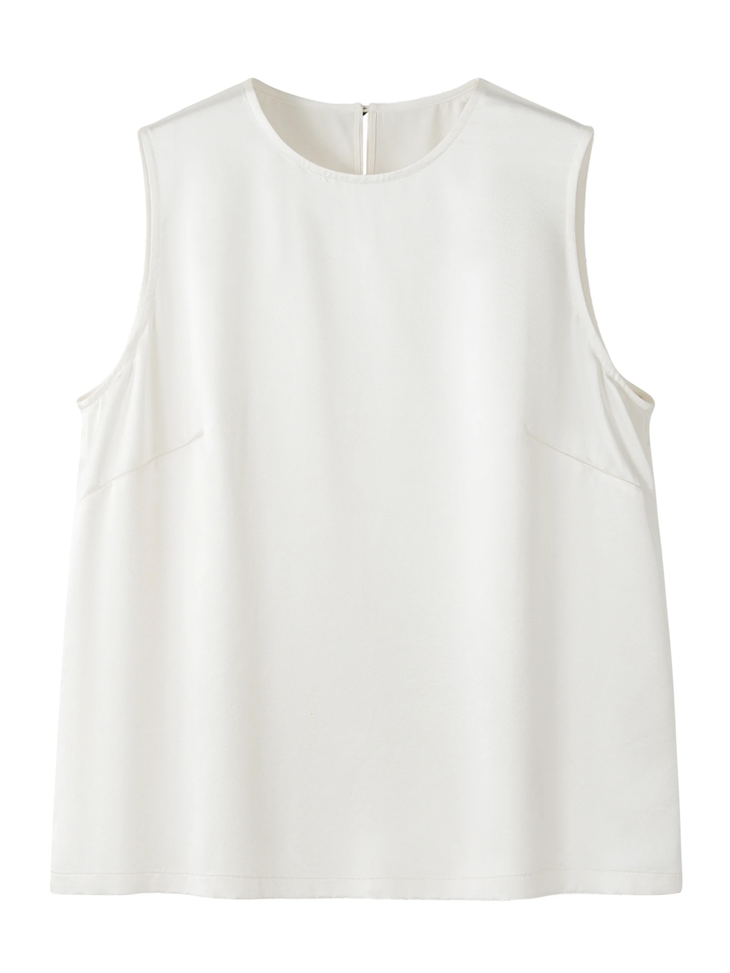 

Silk Original Design round Ne Svel Simpleminded New ort Vest Tank Top Commute Sle Pure Color Ciwalk