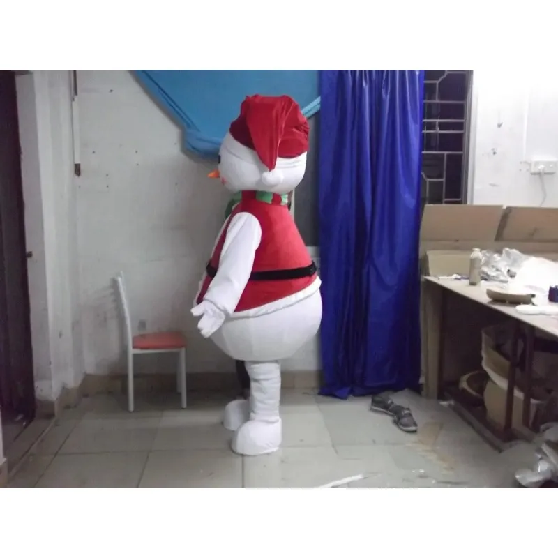

Snowman Mascot Costumes Unisex Cartoon Christmas Mascot Outfit Suit Carnival Fancy Costume