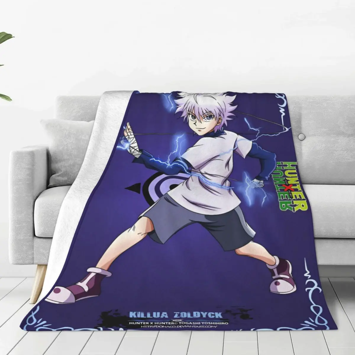 HxH Anime HunterxHunter Cartoon Blanket Quality Warm Manga Throw Blanket Autumn Camping Couch Chair Sofa Bed Fashion Bedspread