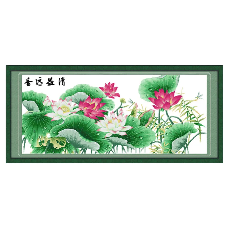 Refreshing fragrance cross stitch kit flower 18ct 14ct 11ct count printed canvas stitching embroidery DIY handmade needlework