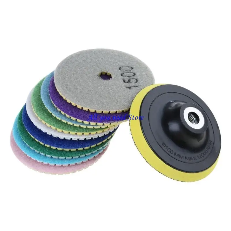 K9FB 10pcs pad lucidatura diamante 10 Backer lucidatura bagnato/secco per graniti